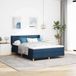 Maison Exclusive - Lit boxspring avec matelas et tête de lit, bleu, 200 x 160 cm, tissu