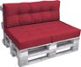 Beautissu Elements – Coussin de palette 120x40cm - Coussin de dossier Rouge en qualité de coussin de matelas