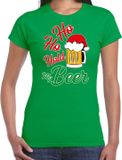Bellatio Decorations Shoppartners Bv Ho ho hold my beer fout Kerstshirt / Kerst t-shirt groen voor dames - Kerstkleding / Christmas outfit XL