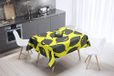 Bonamaison Tafelkleed, Anti-Mold, Sneldrogend, Waterdicht, 100% Polyester Tafellaken, Neon Geel, Rook, 140 x 140 Cm