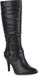 Mytrendshoe Bottes classiques pour femmes à talons hauts et boucles 818980, couleur : noir, taille : 39