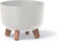 Prosperplast Gracia Standard Eco Wood - Pot de fleur - Blanc - 9,8 L