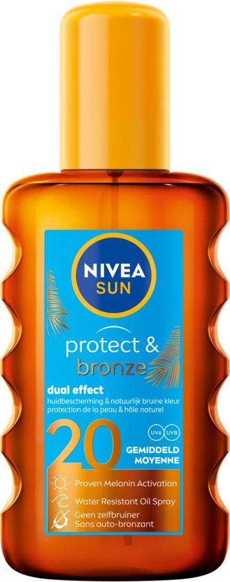 NIVEA SUN Protect & Bronze Zonnebrand Olie Spray SPF 20 - 200 ml