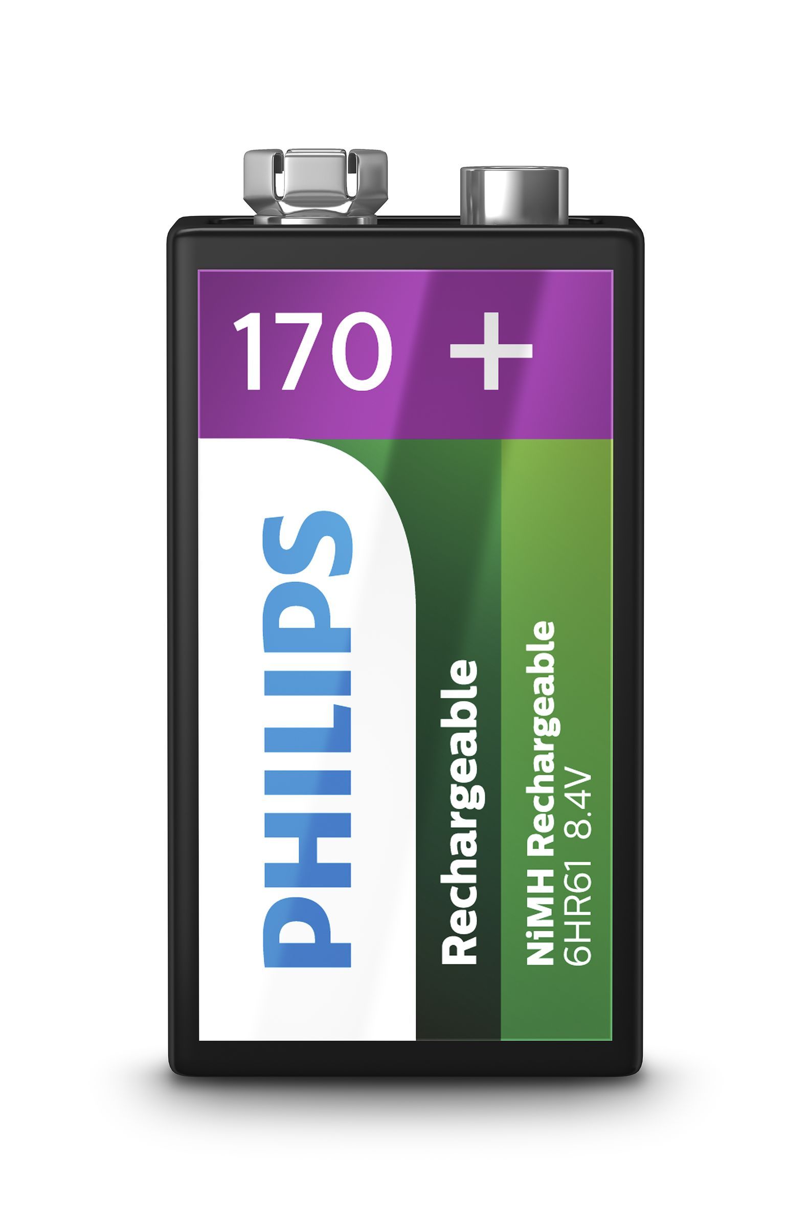 Philips Rechargeables Batterij 9VB1A17/10 - 9V - 170 mAh - NiMH