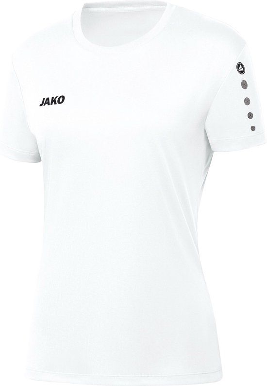 Jako Team Shirt Dames - Maat XS - wit - zwart - grijs