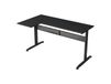 Bureau effet bois noir 80x140x75 cm
