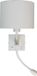 Artdelight Lampe murale Quad Blanc Incl. abat-jour USB Flex LED 3W 2700K E27 LED 6W 2700K IP20