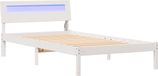 vidaXL Bedframe, wit, 90 x 200 cm, massief grenenhout