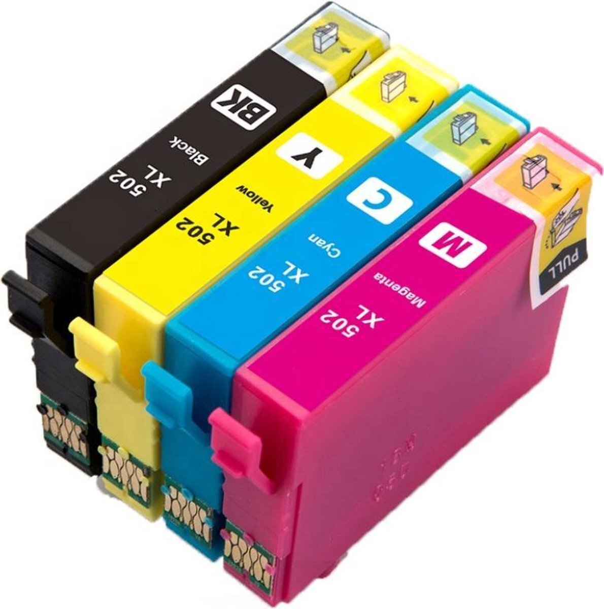 InktDL Compatible inkt cartridges voor Epson 502 / 502XL | Multipack van 4 cartridges voor Expression Home XP-5100, XP-5105, Workforce WF-2860, WF-2860DWF, WF-2865, WF-2865DWF