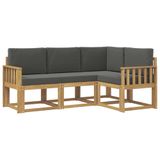 vidaXL - Buiten - bank - set - 4 - st - Wit - en - antracietkleurig