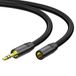 HDGear AC0210-010 Premium Audio verlengkabel met vergulde stekkercontacten, 3,5 mm jack naar 3,5 mm jack (1,00m), zwart