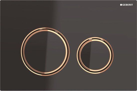 Geberit Sigma21 Bedieningsplaat - 2-toets - Rood Goud / Zwart