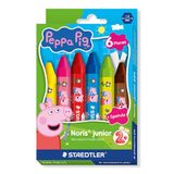 STAEDTLER Noris junior waskrijtjes Peppa Pig set van 6