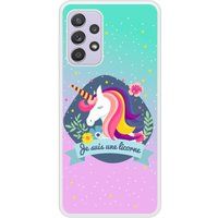 Samsung Bedrukt siliconen hoesje compatibel met Galaxy A72 4G Je suis une licorne