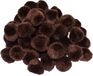 Merkloos / Sans marque Pompons - 35x - donker bruin - 25 mm - hobby/knutsel materialen