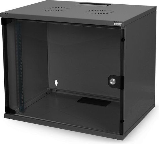 Digitus DN-19 07-U-S-SW 19inch-wandkast - 7 HE - Zwart (RAL 9005)