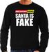Bellatio Decorations Foute humor Kersttrui breaking news fake Kerst - sweater zwart - heren M