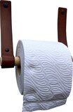 Brute Strength Leren Toiletrolhouder - Cognac