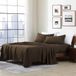Cathay Home Essentials Ultrazacht, hypoallergeen, kreukvrij, dubbel geborsteld microvezel beddengoed, lakenset, bruin, queensize