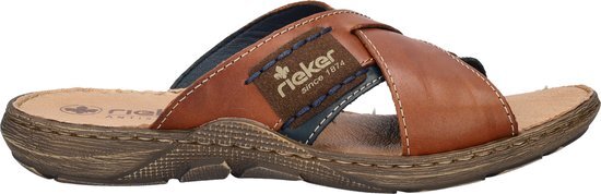 Rieker - 22099 - Elegante slipper - Heren - Maat 43 - Bruin - 25 -Nut/Nautic/Zimt/Navy