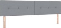 vidaXL Hoofdbord LED Lichtgrijs 200 cm Tissu