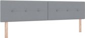 vidaXL Hoofdbord LED Lichtgrijs 200 cm Tissu