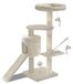Omgoods - Poteau griffoir pour chat avec plateformes 115 cm Beige