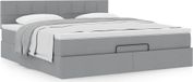 Prolenta Maison Exclusive - Ottoman bed met matras, lichtgrijs, 160x200 cm, textiel