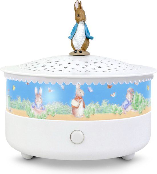 Trousselier Sterrenprojector Pieter Konijn - Nachtlampje met muziek voor baby