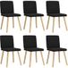 Maison Exclusive Chaises de salle à manger Ensemble de 6 Tissu noir