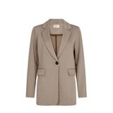 FREEQUENT FQNANNI gemêleerde rechtvallende blazer beige