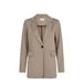 FREEQUENT FQNANNI gemêleerde rechtvallende blazer beige