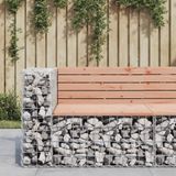 Prolenta Maison Exclusive - Banc Jardin Design Gabion 92x71x65,5 Cm Bois Massif De Douglas
