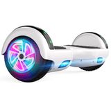 Hoverboard, 6,5 inch (16,5 cm), zelfbalancerend hoverboard met bluetooth-luidspreker en modieuze ledlampen voor kinderen (boven groen en onder wit)