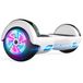 Hoverboard, 6,5 inch (16,5 cm), zelfbalancerend hoverboard met bluetooth-luidspreker en modieuze ledlampen voor kinderen (boven groen en onder wit)