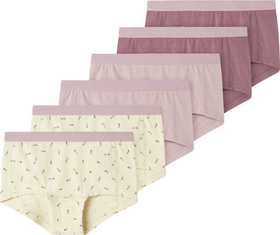Name it Hipster 6-pack Buttercream Gebloemd Vrouwen 134/140