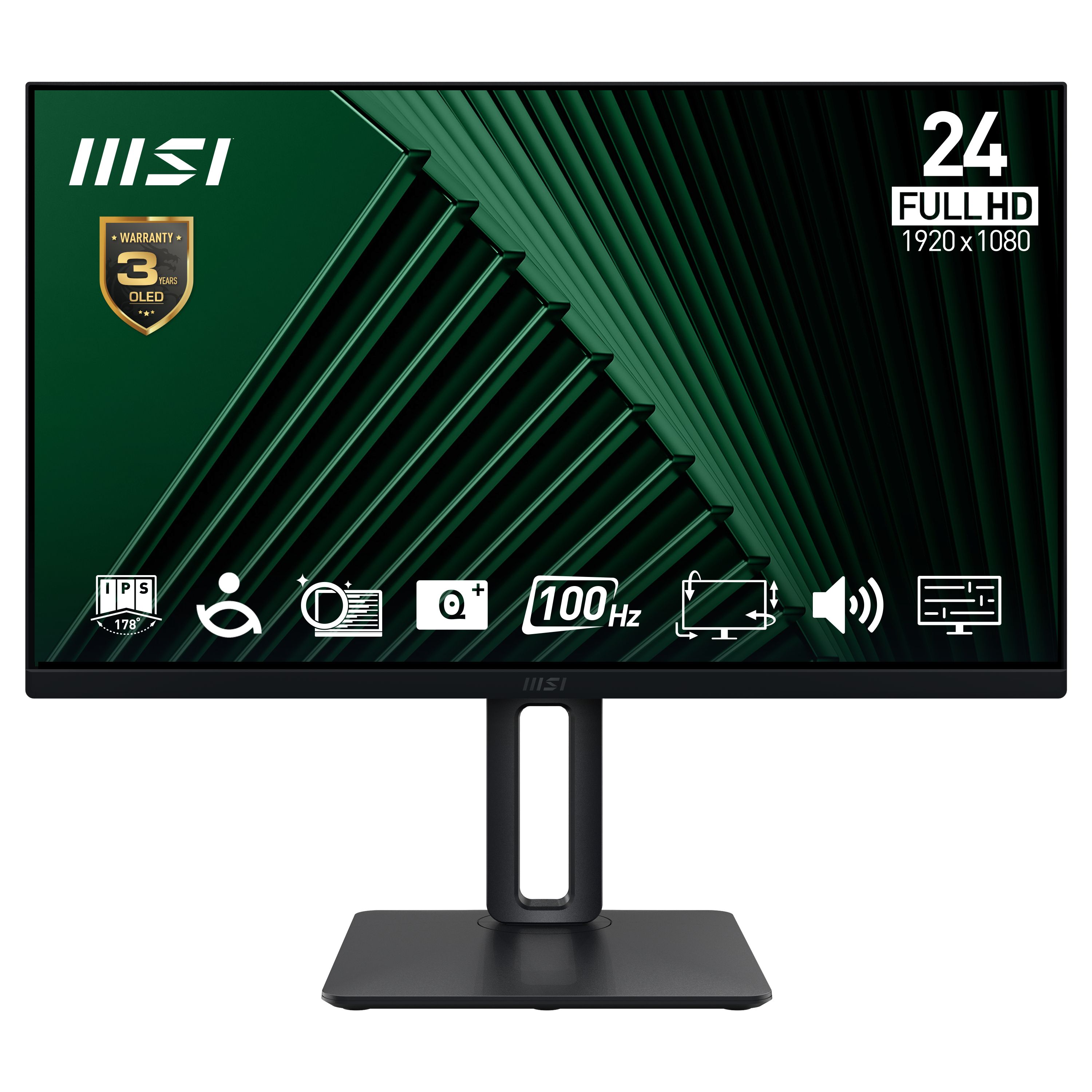 MSI Pro MP245PG 23.8" Full HD Monitor - 100Hz, IPS, Adjustable