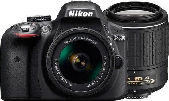 Nikon D3300 + AF-P 18-55mm VR + 55-200mm VR II