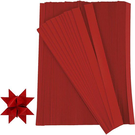 creotime Vlechtstroken, b: 15 mm, rood, 500 stuks