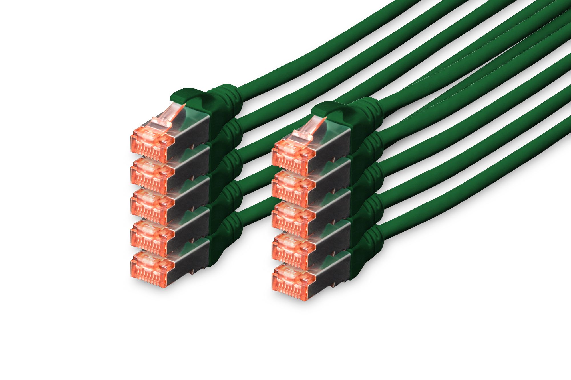 Digitus Professional Netwerkkabel - 0,25 m - groen - 10 stuks