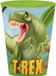 HERBRUIKBARE Stor T-Rex Drinkbeker - 260 ml - Groen/Blauw - Kunststof