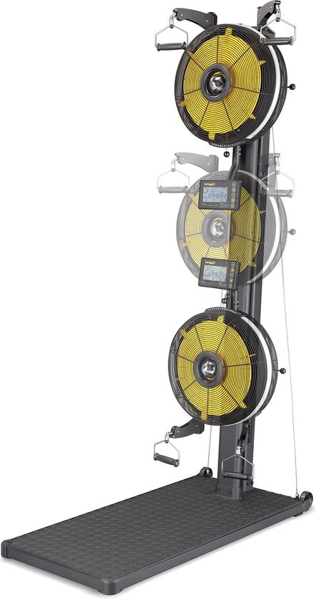 Evocardio Renegade Air Ski ASKI200 - Skitrainer met platform & transportwieltjes - SkiErg - Ski Apparaat voor CrossFit en Fitness