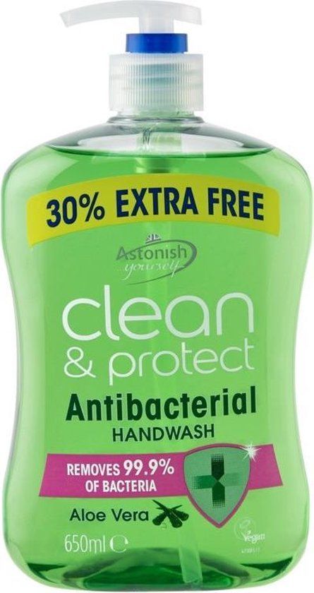 Astonish Clean & Protect Antibacterial Handwash Aloe Vera Hand Soap 650 Ml