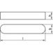 TOOLCRAFT 1067302 Clavette DIN 6885 Inox A4 10 pièce(s)
