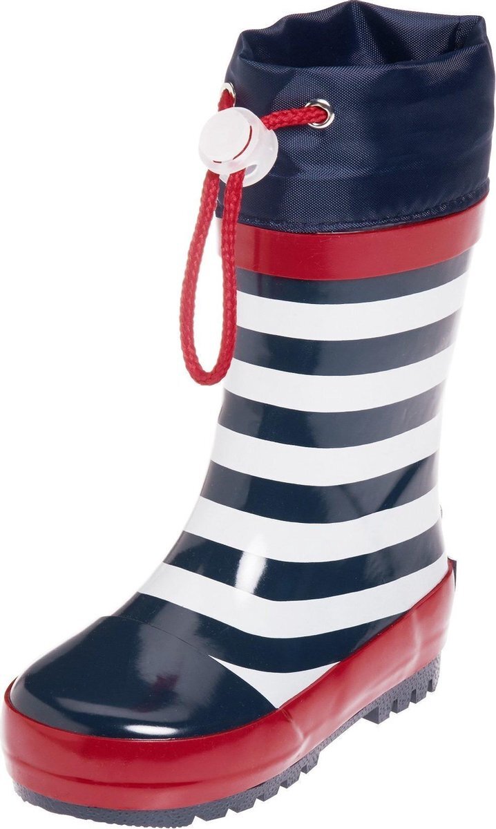 Playshoes Regenlaarzen Kinderen Maritiem - Donkerblauw/Wit - Maat 28/29