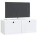 vidaXL Meuble TV mural 78,5 x 31 x 30 cm Blanc Bois d'ingénierie