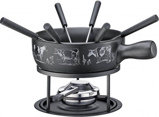 küchenprofi St. Gallen Kaasfondue Set - Zwart - 2 l