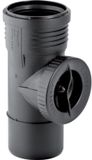 Geberit Silent-PP ontstoppingsstuk 90° met ronde service-opening, 390.427.14.1