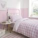 Catherine Lansfield Check and Stripe Pink beddengoedset, 200 x 220 + 65 x 65 cm