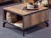 KUTINA table basse carrée 68 cm bois de navire foncé